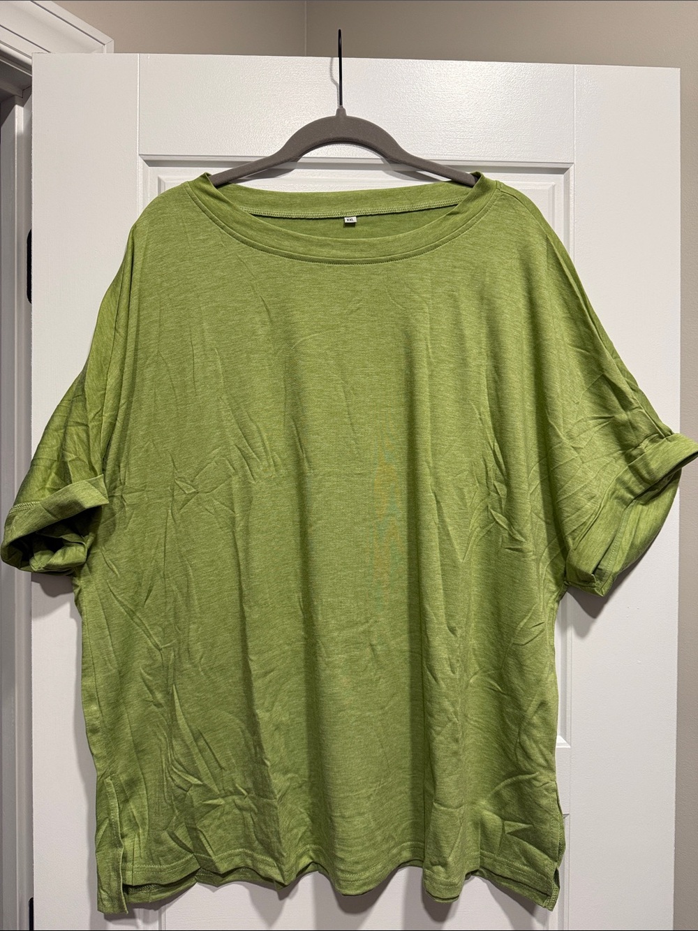 *** WILL IRON ***Green Oversized Short Sleeve Top